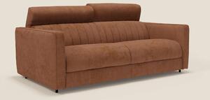 Nivon Divano letto moderno materasso H16 cm con poggiatesta in tessuto