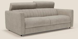 Nivon Divano letto moderno materasso H16 cm con poggiatesta in tessuto