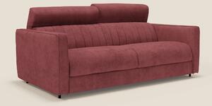 Nivon Divano letto moderno materasso H16 cm con poggiatesta in tessuto