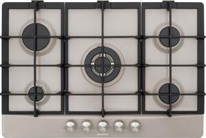 SCHOCK Piano Cottura 5 Fuochi a Gas 74 cm (1 Bruciatore Tripla Corona) colore Grigio Tortora - STP855H42 Primus PC75