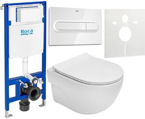 Set set vaso WC con copriwater Roca Meridian-N Compacto A34H242000, modulo di installazione Roca Duplo One A890070020, A890195000, A890063000