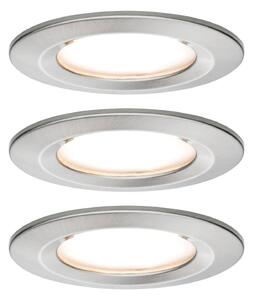 Paulmann Faretto da incasso Nova Coin 3 ferro rotondo dimmerabile Coin,, Alluminio / Grigio / Zincato, Corridoio, Alluminio, Moderno, Faretto da incasso