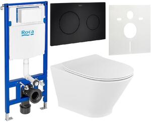 Set vaso WC con copriwater a discesa lenta Roca Gap Round A34H0N8000, modulo di installazione Roca Duplo One A890070020, A890189206, A890063000