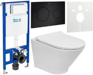 Set vaso WC Roca Gap Round A3460NBS00, modulo di installazione Roca Duplo One A890070020, A801D22001, A890189206, A890063000