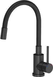 Quadron Maggie rubinetto da cucina verticale nero 3323503BLM