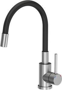 Quadron Maggie rubinetto da cucina verticale acciaio inossidabile-nero 3323503BL