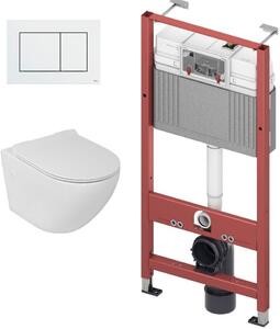Set vaso WC con copriwater a discesa lenta LaVita Sofi Slim 5908211401461, modulo di installazione Tece Base 9400407, 9.240.400