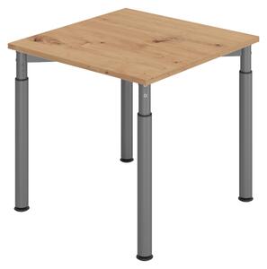Bümö Scrivania Serie-Y - Decorazione: rovere nodoso, dimensioni: 80 x 80 cm, struttura: grafite