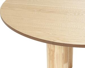 Tavolo da pranzo in legno chiaro con piano in MDF e gambe in legno di gomma ⌀ 120 cm Stile rustico moderno Beliani