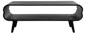 Tavolino rettangolare scandinavo in legno nero L118 cm TAKLA