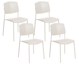 Set di 2 sedie da pranzo in plastica beige Design moderno e contemporaneo per la sala da pranzo Beliani