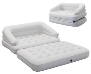 Materasso gonfiabile divano letto - Con bracciolo - In PVC flocco - Matrimoniale