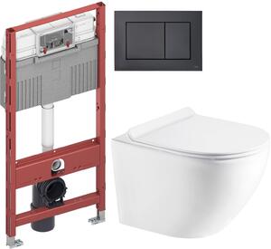 Set modulo di installazione Tece Profil 9300302, vaso WC con copriwater a discesa lenta Hagser Beno HGR10000042, 9240407