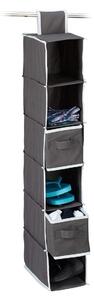 Organizer appeso - Organizer per armadio in tessuto - 82 x 14,5 x 30 cm - Antracite