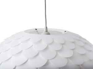 Lampada a sospensione Lampada da soffitto a sospensione con paralume a pigna in plastica bianca Beliani