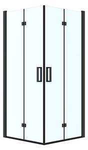 Oltens Byske box doccia 80x80 cm quadrato nero opaca/vetro trasparente 20001300