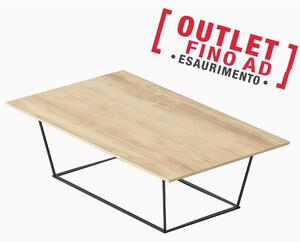Tavolino Rettangolare big verniciato sabl� TOP LAMINATO 120x70x h 38 cm top in Laminato Naturale eco-compatibile