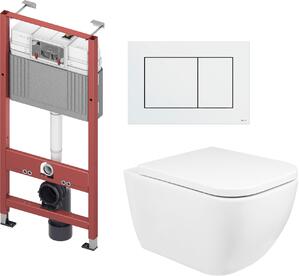 Set vaso WC Oltens Vernal 42002000, modulo di installazione Tece Base 9400407, 45104000, 9.240.400