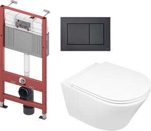 Set vaso WC Oltens Jog 42001000, modulo di installazione Tece Base 9400407, 9240407, 45102000