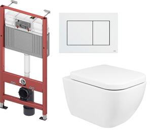 Set vaso WC Oltens Vernal 42502000, modulo di installazione Tece Base 9400407, 45103000, 9.240.400