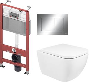 Set vaso WC Oltens Vernal 42002000, modulo di installazione Tece Base 9400407, 45104000, 9.240.401