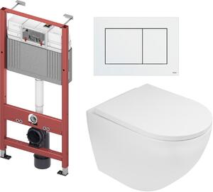 Set vaso WC Oltens Hamnes 42513000, modulo di installazione Tece Base 9400407, 45109000, 9.240.400