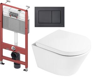 Set vaso WC Oltens Jog 42001000, modulo di installazione Tece Base 9400407, 9240407, 45101000