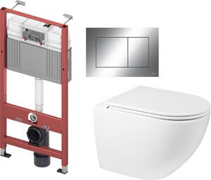 Set modulo di installazione Tece Base 9400407, vaso WC Oltens Hamnes 42013000, 45100000, 9.240.401