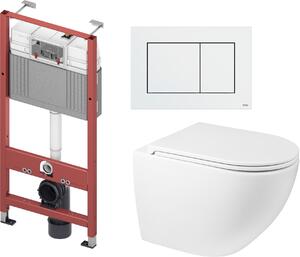 Set modulo di installazione Tece Base 9400407, vaso WC Oltens Hamnes 42013000, 45100000, 9.240.400