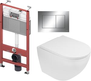 Set vaso WC Oltens Hamnes 42513000, modulo di installazione Tece Base 9400407, 45109000, 9.240.401