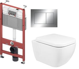 Set vaso WC Oltens Vernal 42002000, modulo di installazione Tece Base 9400407, 45103000, 9.240.401
