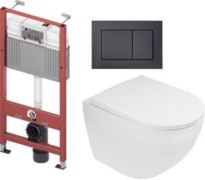 Set vaso WC Oltens Hamnes 42021000, modulo di installazione Tece Base 9400407, 9240407, 45109000