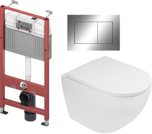 Set vaso WC Oltens Hamnes 42021000, modulo di installazione Tece Base 9400407, 45109000, 9.240.401
