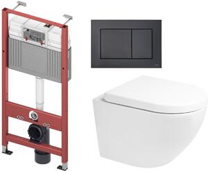 Set vaso WC Oltens Hamnes 42024000, modulo di installazione Tece Base 9400407, 9240407, 45113000