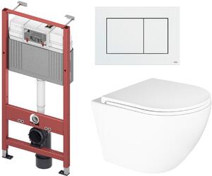 Set vaso WC Oltens Hamnes 42524000, modulo di installazione Tece Base 9400407, 45111000, 9.240.400