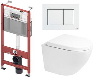Set vaso WC Oltens Hamnes 42024000, modulo di installazione Tece Base 9400407, 45113000, 9.240.400