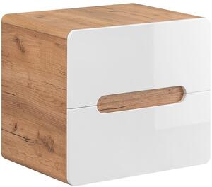 Comad Aruba White armadietto con piano 60x46x53 cm sottolavabo sospeso bianco -rovere ARUBAWHITE828-UN-60CMFSC