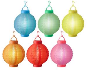 Lanterna solare in nylon 6 colori Ø20cm H.23cm freddo/bianco prezzo unitario