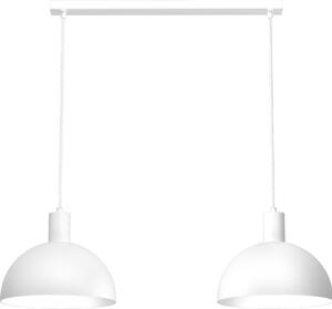Lampada a sospensione bianca in metallo, a 2 punti, ideale sopra un tavolo, modello HANDA 4300 Luminex
