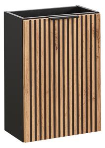 Comad Xilo armadietto 40x22x57 cm sottolavabo sospeso nero-rovere XILO BLACK WOTAN 82-40-D-1D