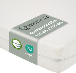 Homestyle4u Materasso 120x200 cm | 10 cm | Materasso Comfort Rotolo Materasso Schiuma Bianco