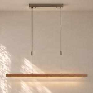 Lampada a sospensione Nora Quitani, dimmerabile, Legno chiaro, Soggiorno / Sala da pranzo, Legno, Moderno, Lampada a sospensione