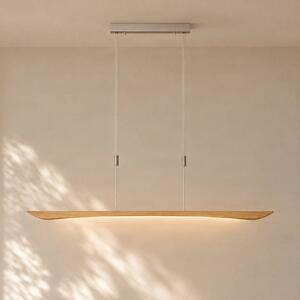 Lampada a sospensione Hiba Quitani, dimmerabile, Legno chiaro, Soggiorno / Sala da pranzo, Legno, Moderno, Lampada a sospensione