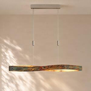 Lampada LED a sospensione Lian con superficie ossidata Quitani, dimmerabile, Marrone / Ruggine, Soggiorno / Sala da pranzo, Alluminio, Design