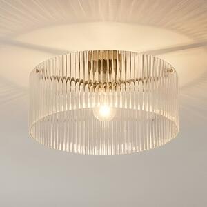 Plafoniera soffitto Meritt Lucande, dimmerabile, Chiaro / Trasparente, Soggiorno / Sala da pranzo, Vetro, Moderno, Plafoniera