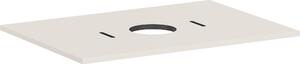 Hansgrohe Xilesa E Console avec découpe au centre pour lavabo à poser sans trou de robinetterie, 780x550x16mm, 54275780, 54275780