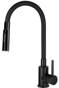 Deante Luno rubinetto da cucina verticale nero BOCN74M