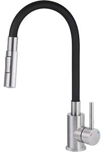Deante Luno rubinetto da cucina verticale acciaio inossidabile-nero BOC_B740