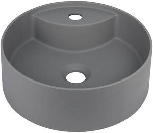 Deante Silia lavabo 36x36 cm rotonda da appoggio antracite CQS_TU4B
