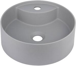 Deante Silia lavabo 36x36 cm rotonda da appoggio grigio/pietra CQS_SU4B